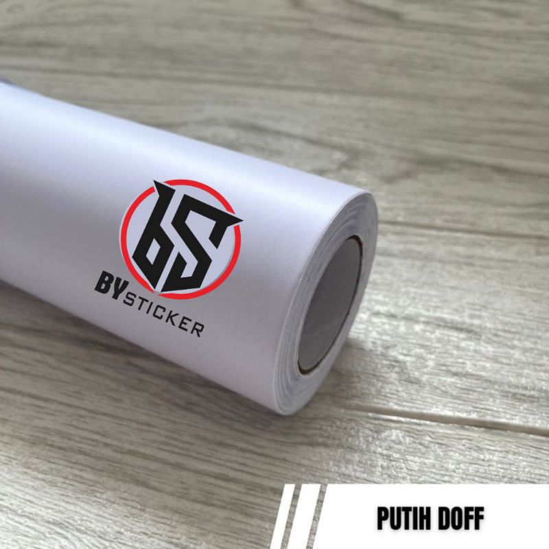 skotlet stiker putih dop putih matte putih halus lebar 45 cm panjang 1 meter