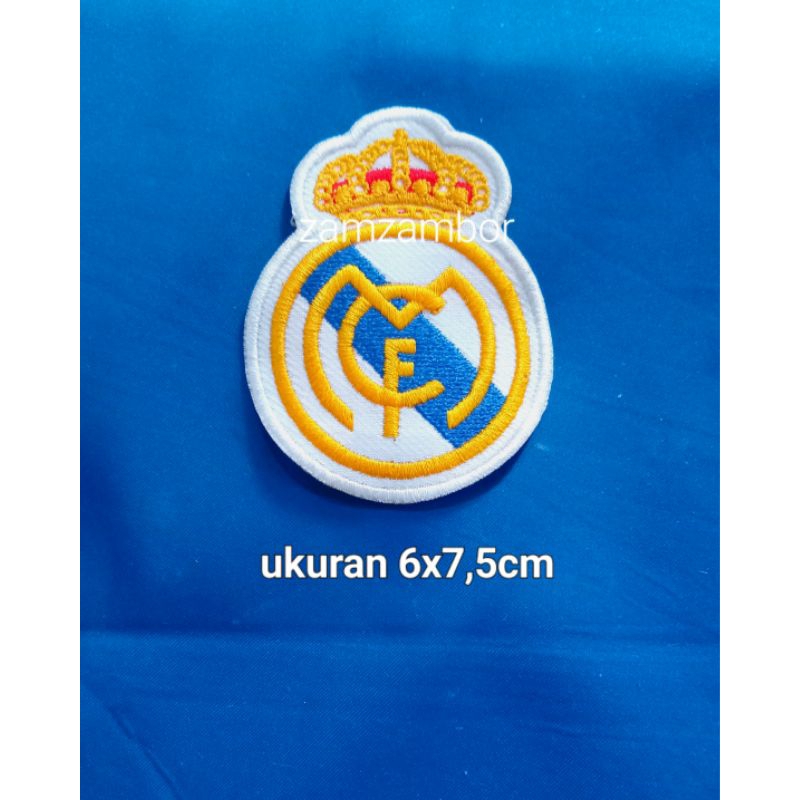 PATCH BORDIR LOGO REAL MADRID BET REAL MADRID KOSTUM BOLA