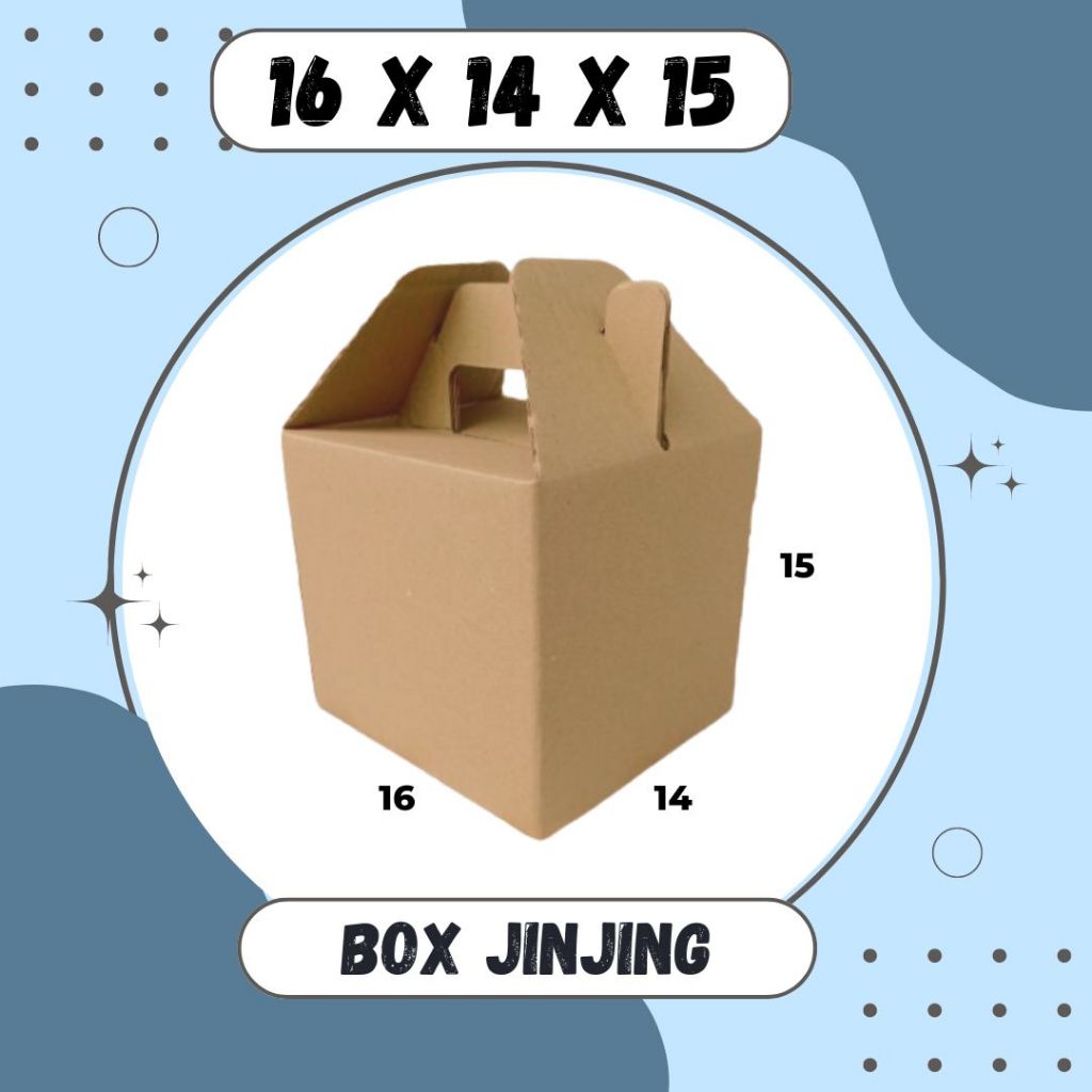 

Kardus Jinjing 16x14x15 Gable Box Dus Packing Kotak Kemasan Karton Souvenir Hampers Buah