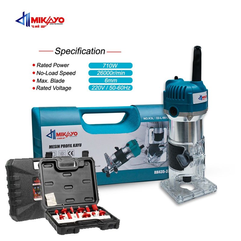 PROMO TERMURAH Trimmer Kayu Makita 3709 Mesin Profil 6mm Router Kayu Terbaik