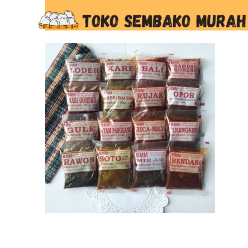 

BUMBU BMM BALI OPOR RAWON KARE SOTO MIE UKEP NASGOR