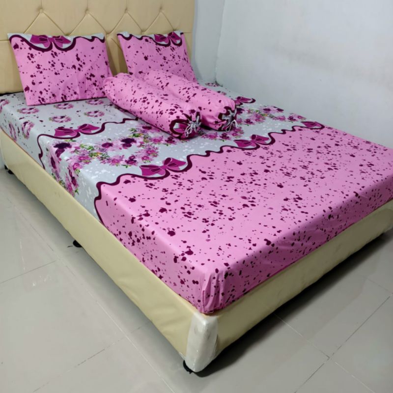 Sprei Motif Shabby Pita Pink uk 120 160 180