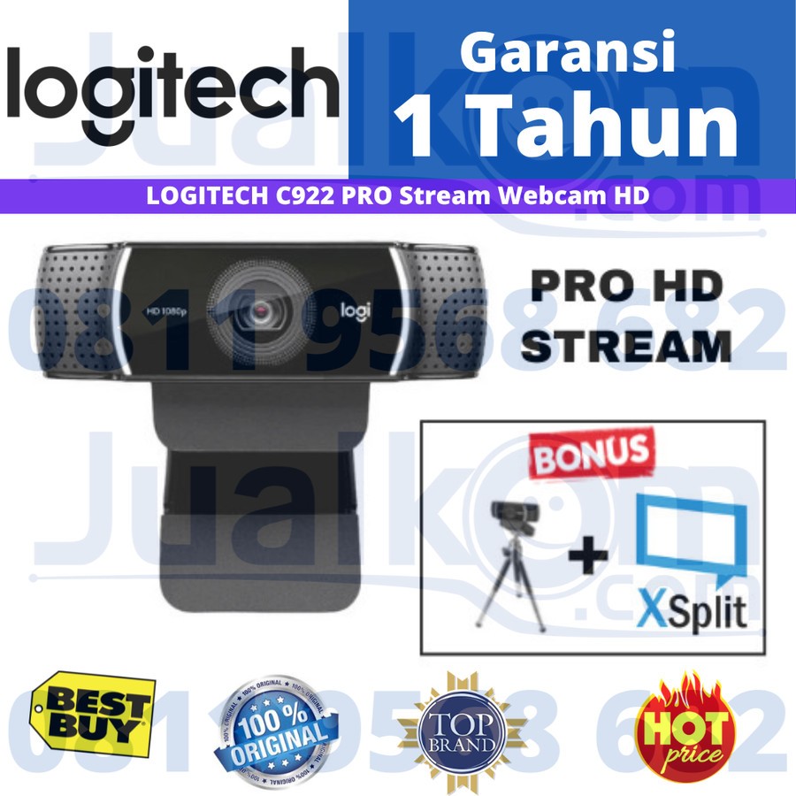 LOGITECH C922 Pro Stream Webcam Full HD 1080P C 922