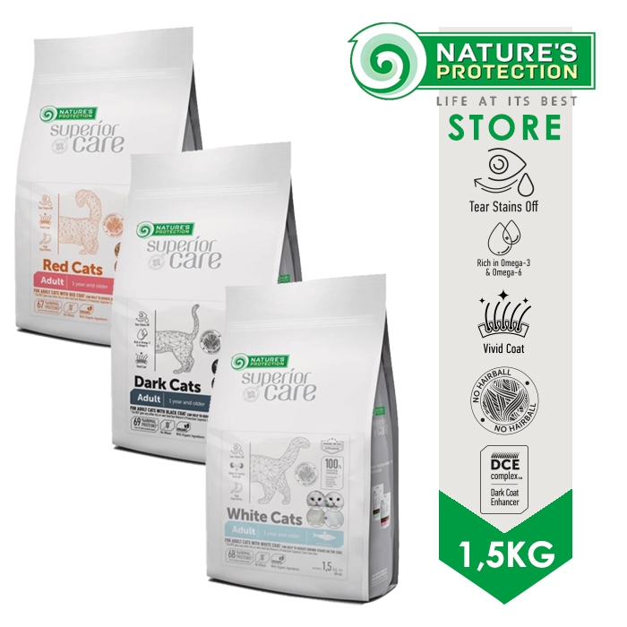 Nature Protection Cat Superior Care 1,5kg White Cat / Red Cat / Dark Cat