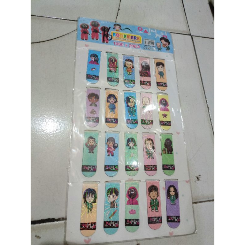 

pembatas buku carakter sekuit geme isi 20 pcs