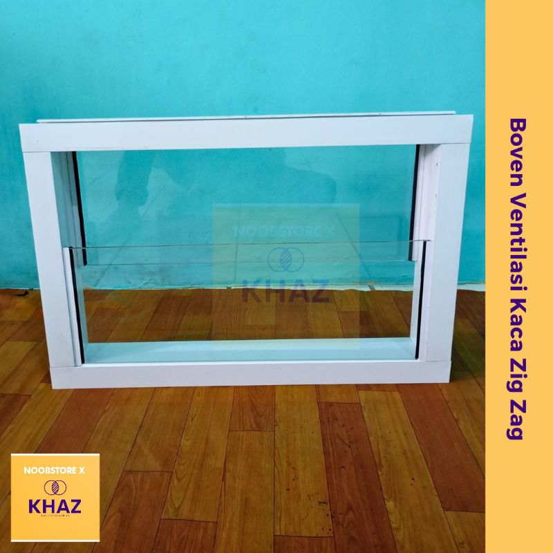 Kusen Ventilasi Aluminium Kamar Mandi Kaca Zigzag