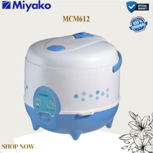 MIYAKO RICE COOKER MCM-612 KAPASITAS 1.2 LITER/MCM 612/MCM612/MCM-612/ORIGINAL MIYAKO/GARANSI RESMI