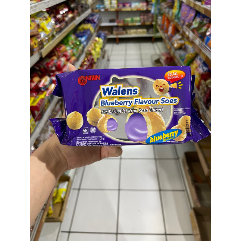 

nissin walens soes blueberry 100g - nissin walens blueberry soes - walens sus blueberry