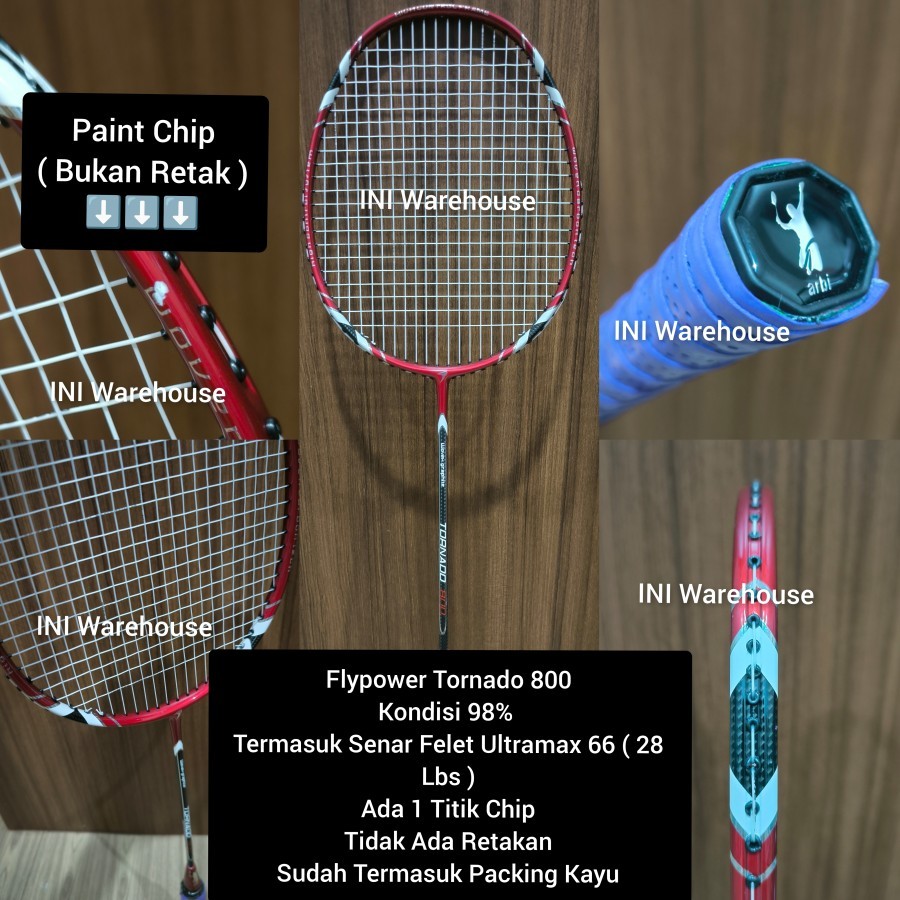 BEKAS - Raket FLYPOWER Tornado 800 Badminton Racket Bulutangkis Original