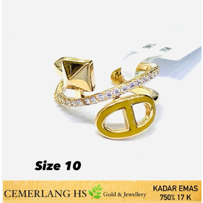 cincin emas fashion italy 17k
