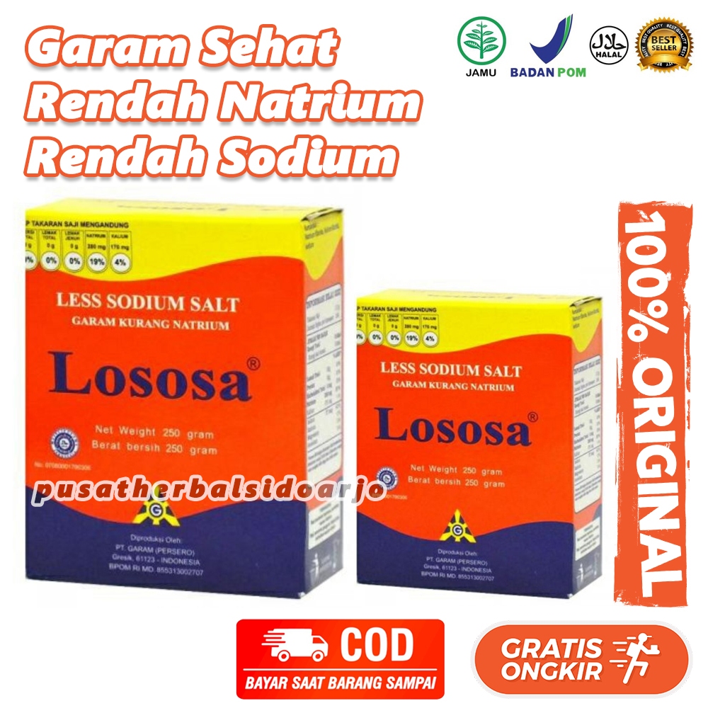 

Lososa Garam Sehat Rendah Natrium Sodium Garam Diet 250 Gram Less Sodium Salt