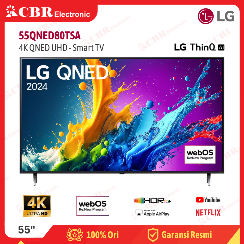 TV LG 55 Inch LED 55QNED80TSA (4K QNED UHD-Smart TV)