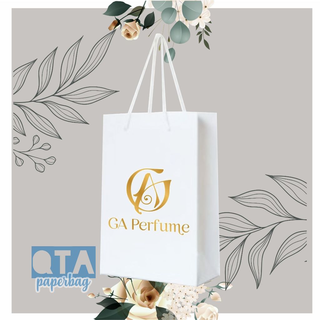

paperbag putih parfum 6*4*12 custom full color