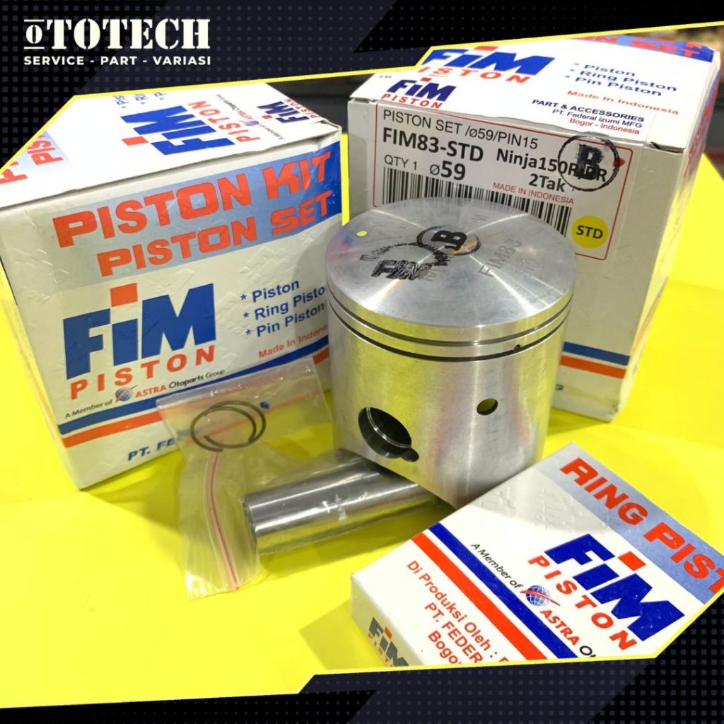 PISTON KIT/SEHER KIT FIM 83 NINJA 150R/RR OS STD DIAMETER 59,00MM PEN 15