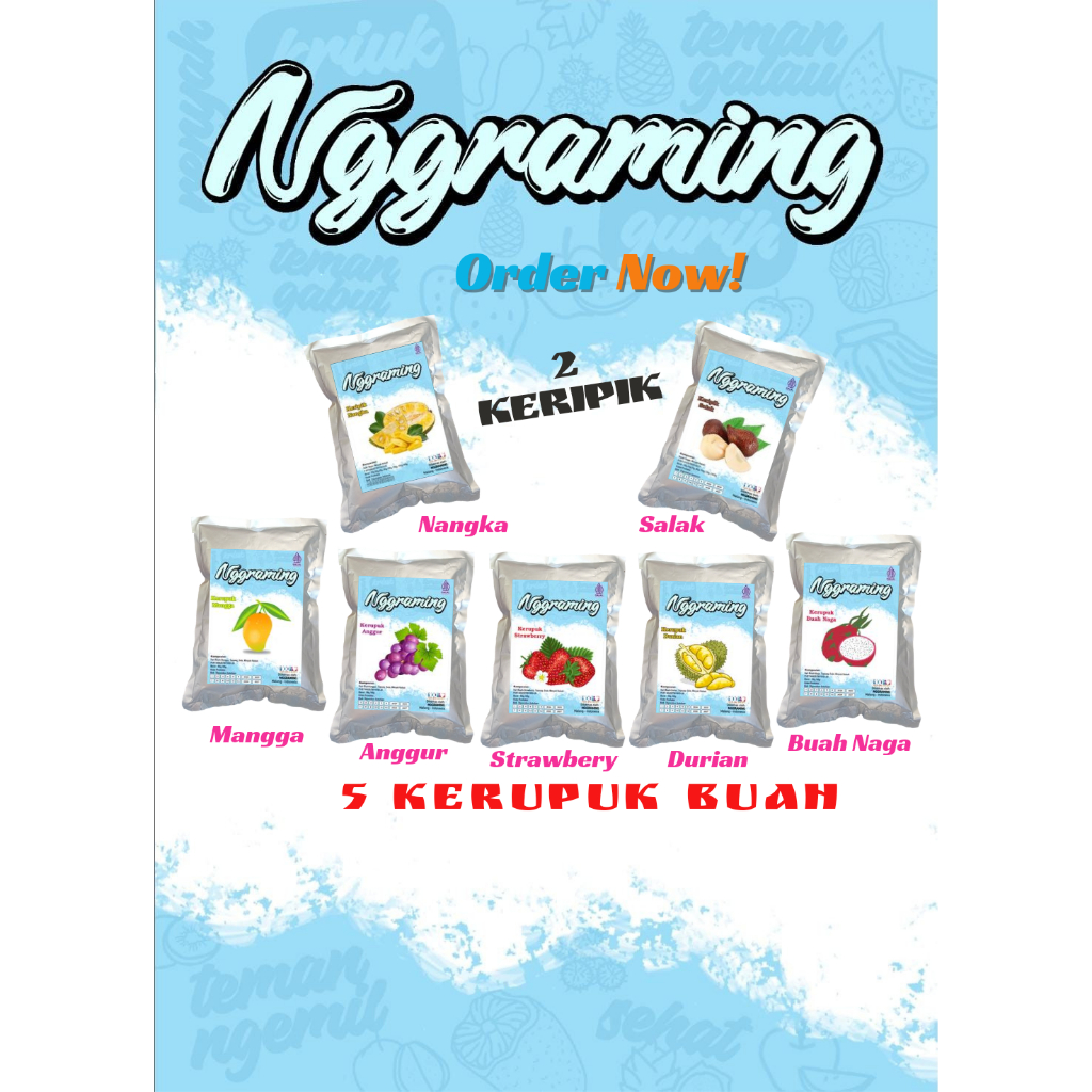 

Nggraming paket 2pcs KERIPIK & 5pcs KERUPUK