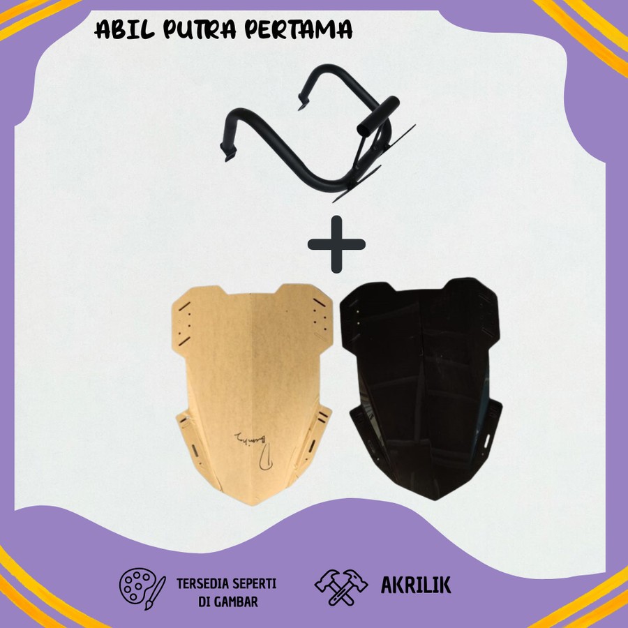 Paket Breket Visor 50 Cm New Megapro Verza Visor Megapro Visor Touring
