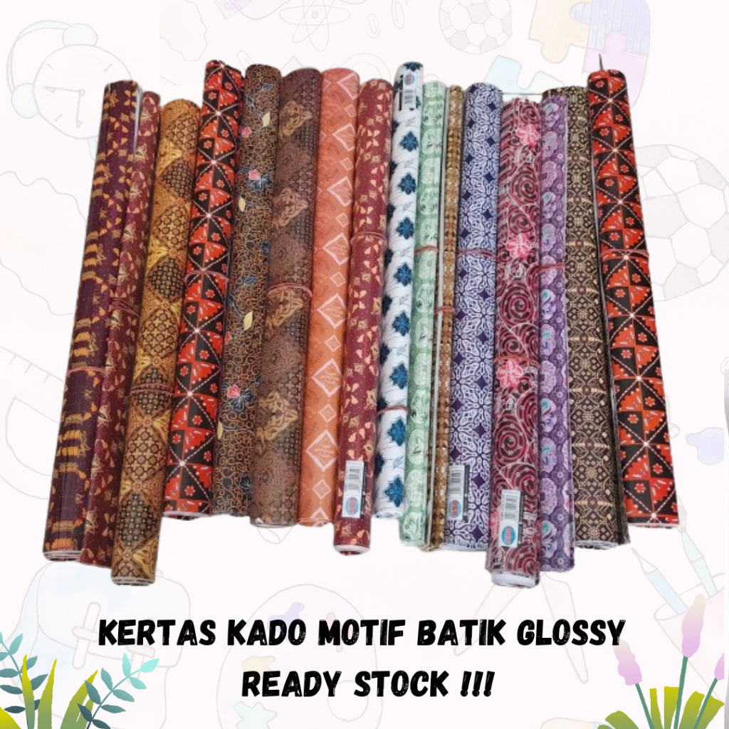 

KERTAS KADO MOTIF / KERTAS KADO BATIK GLOSSY 223123 ( PCS )