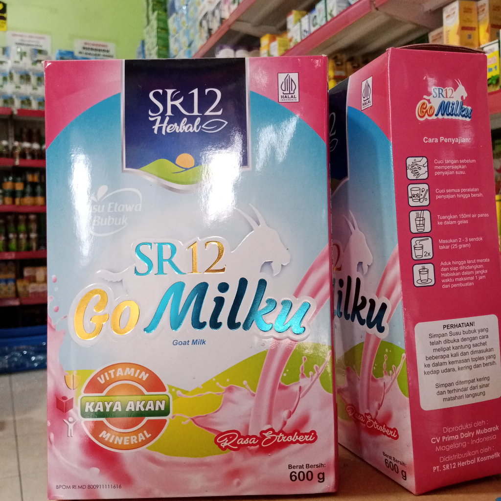 

SR12 Go Milku STRAWBERRY 600gr Susu Kambing Etawa GOMILKU SR 12 600gr Meningkatkan Kesehatan Tulang