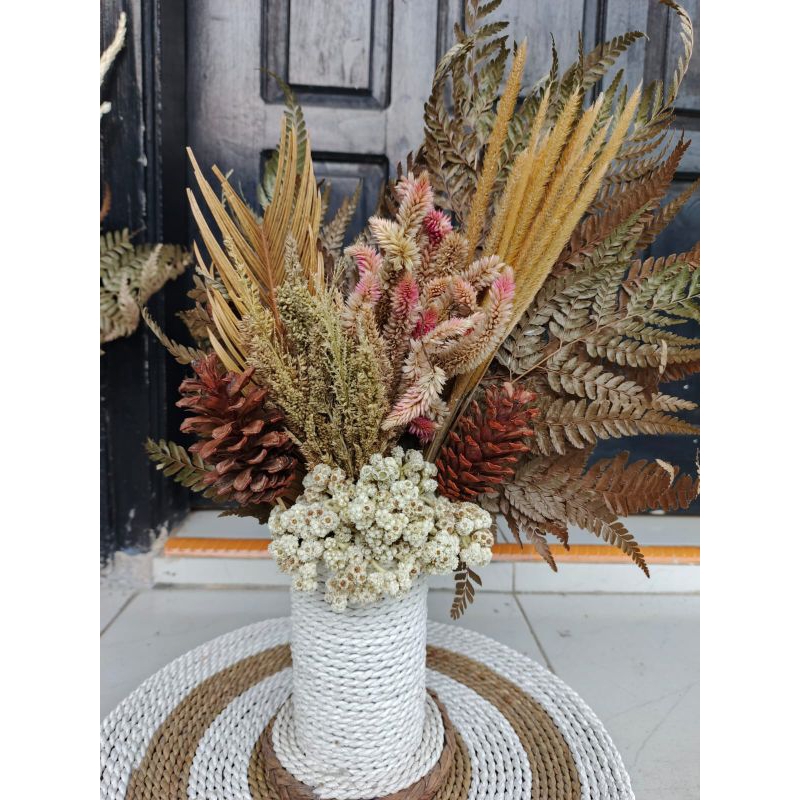 Bunga dekorasi, bunga hias ruang tamu, bunga sudut ruangan, bunga kering, pajangan dinding | paket b