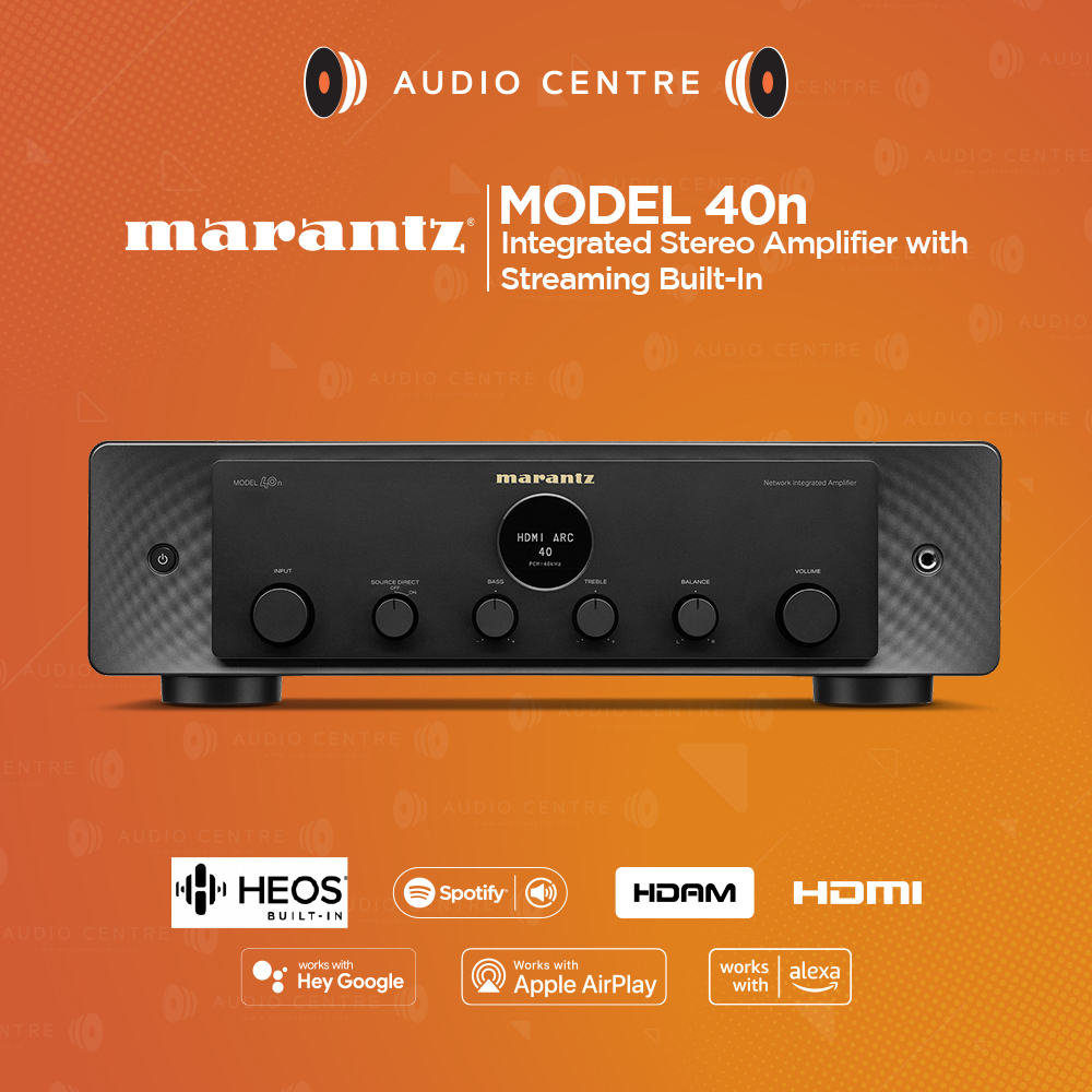 Marantz MODEL 40n Amplifier Terintegrasi Hitam, Perak-Emas