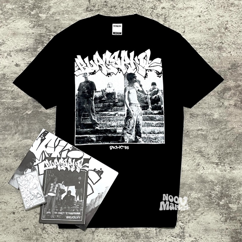 NOOV MUSIC Tshirt Baju Kaos Burgerkill - Demo 1996/1997 BKHC 95 Tshirt - Black | Kaos Band Original