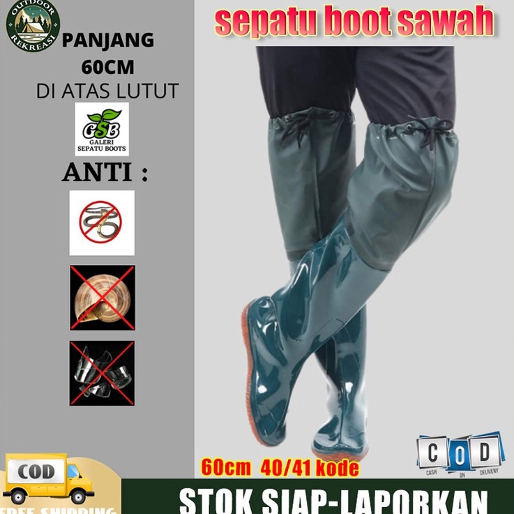 SALEE Sepatu sawah panjang  sepatu bots panjang pria sawah  sepatu but pria panjang  sepatu sawah  s