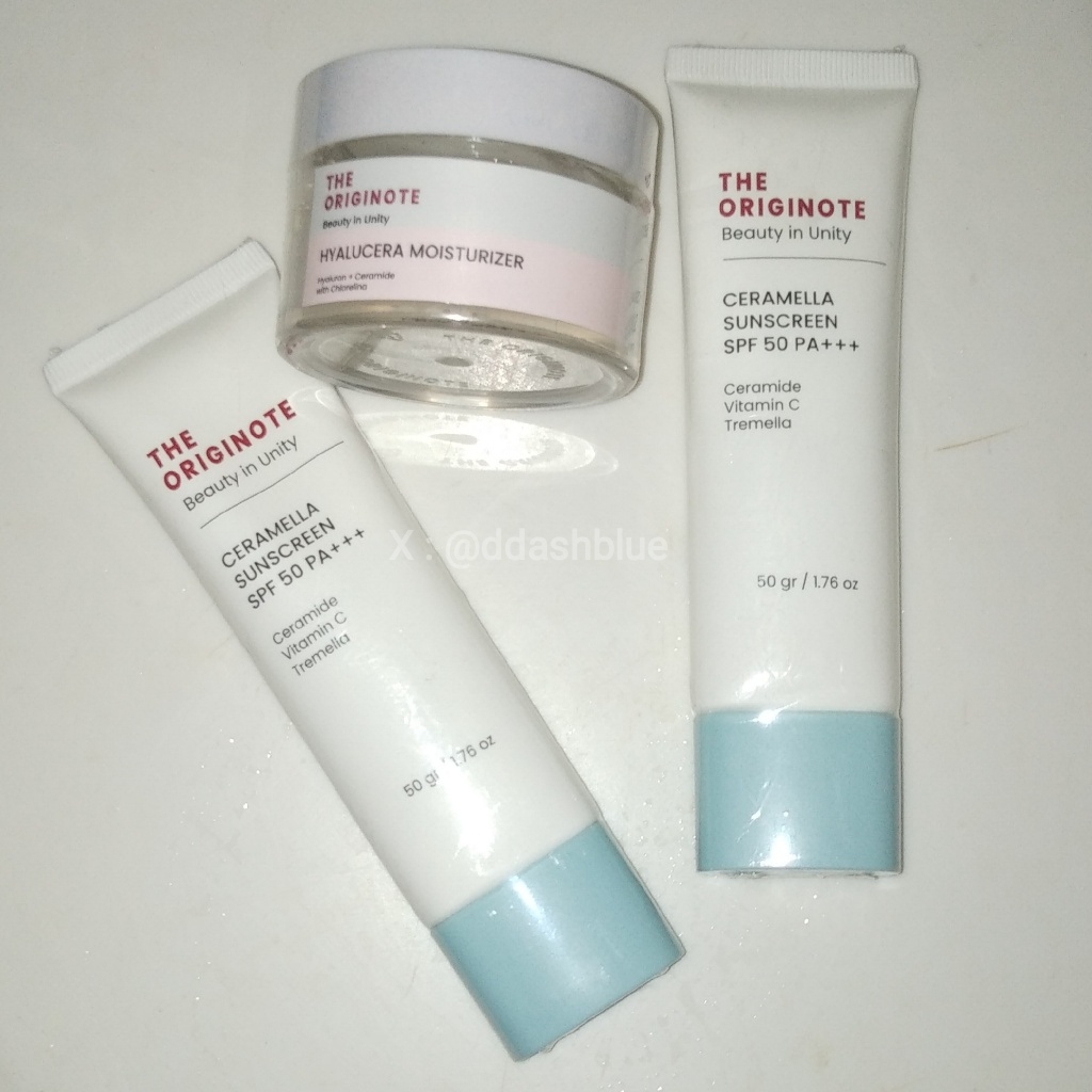 (new/sealed) the originote ceramella sunscreen // h-llow clarifying toner [exfoliating & hydrating t