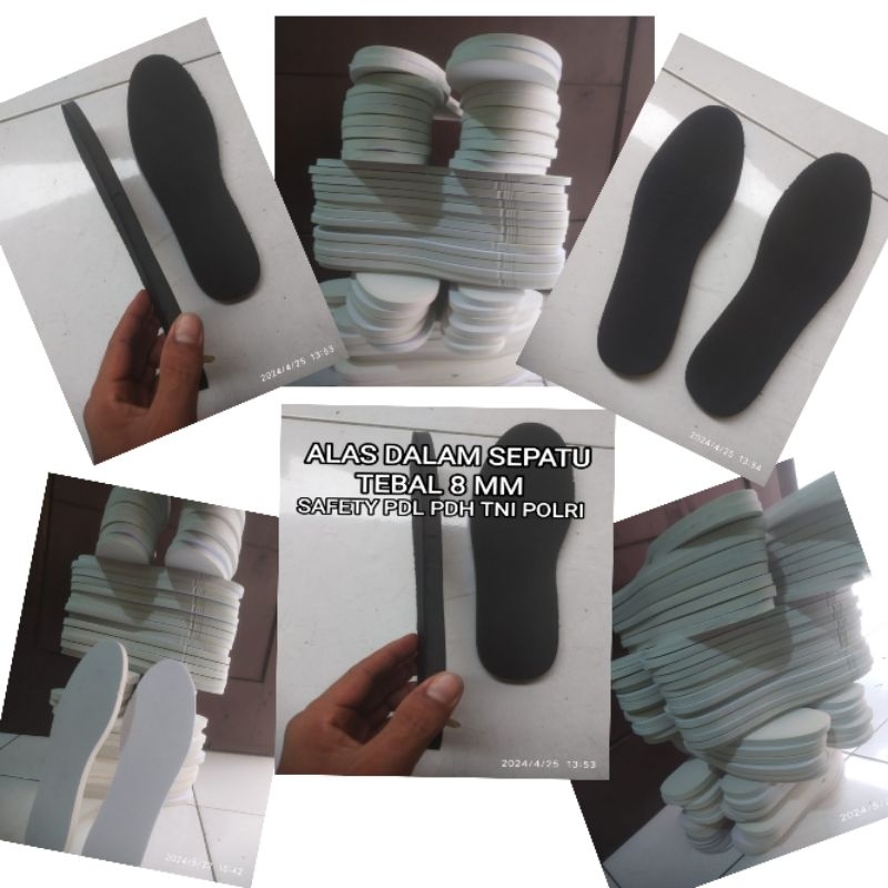 insole alas sepatu PDL/PDH/TNI/POLRI tebal 8 mm