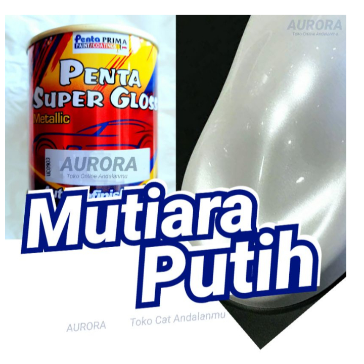 Cat Penta Warna Mutiara Putih 200ml cat penta pearl sparkle 200ml