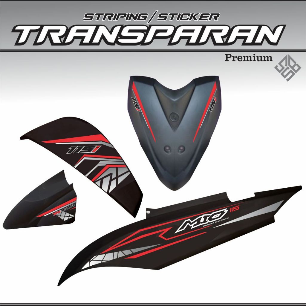 cod / stiker transparan uv / transparan uv sticker / decal stiker striping transparan mio j yamaha m