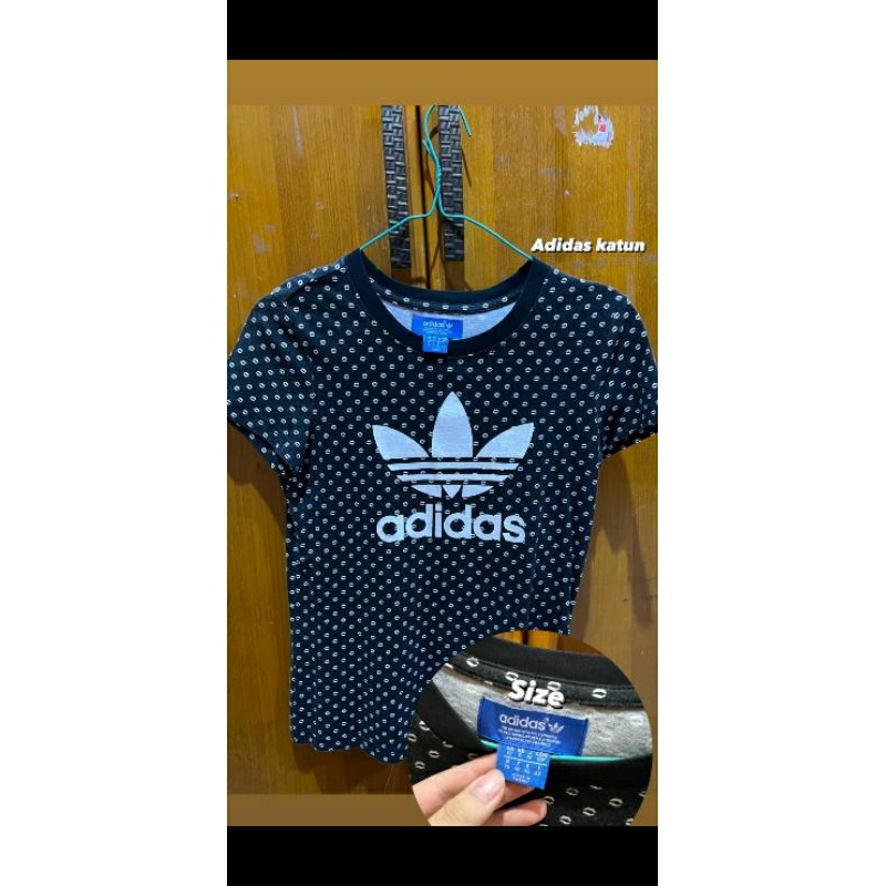 Adidas kaos katun preloved cewek