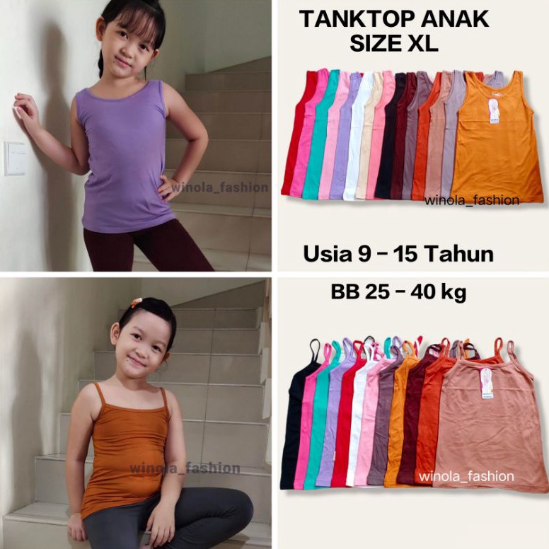 Model Baru Miranda Tanktop  Tank Top Singlet Anak Perempuan  Kaos Dalam Anak Cewek Bahan Rayon Adem 