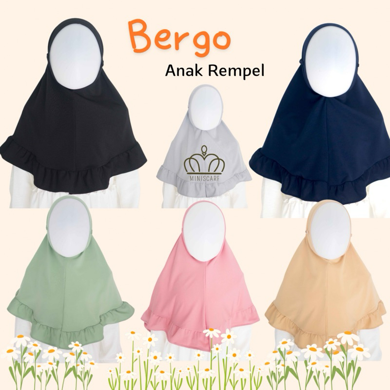 Bergo Maryam Anak Rempel Bergo Bayi Anak Jersey