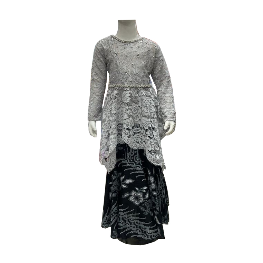 Set Kebaya Anak Perempuan Umur 5-12 Tahun Wisuda Sekolah Paud Tk SD Brokat Mutiara Modern