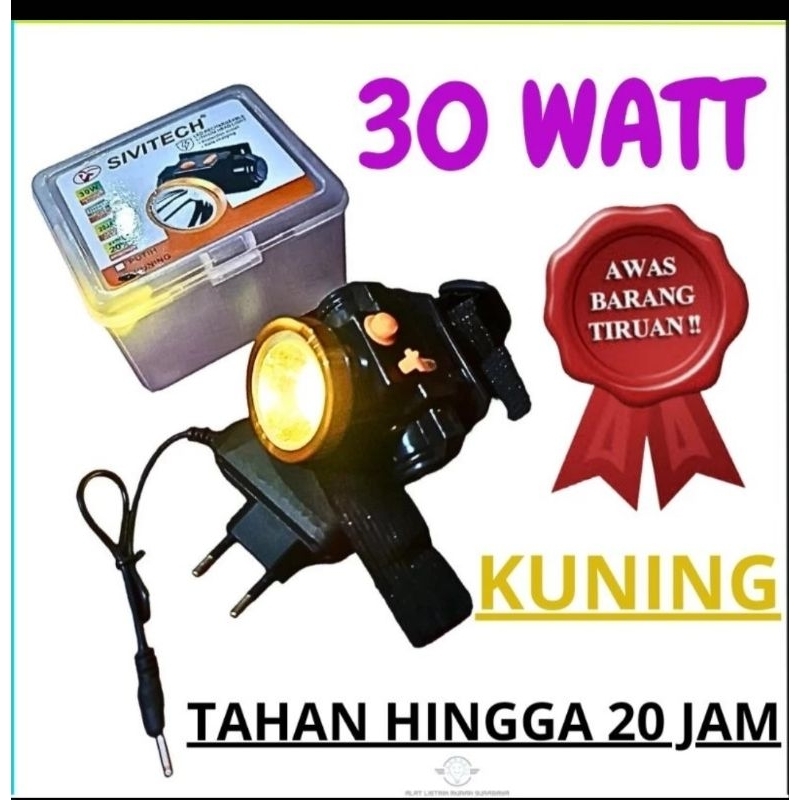 Senter Kepala 30W Kuning SIVITECH