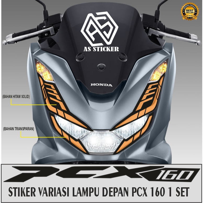 STIKER VARIASI LAMPU DEPAN PCX 160 / STIKER LAMPU DEPAN HONDA PCX NEW 160 (2021-2024)