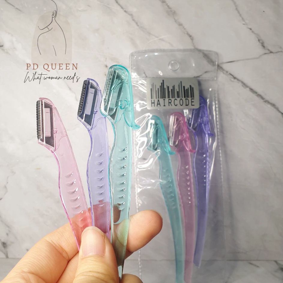 Hot Sale Pen Alis Isi 3pcs Haircode  Eyebrow Razor  Alat Pen Alis Lucu