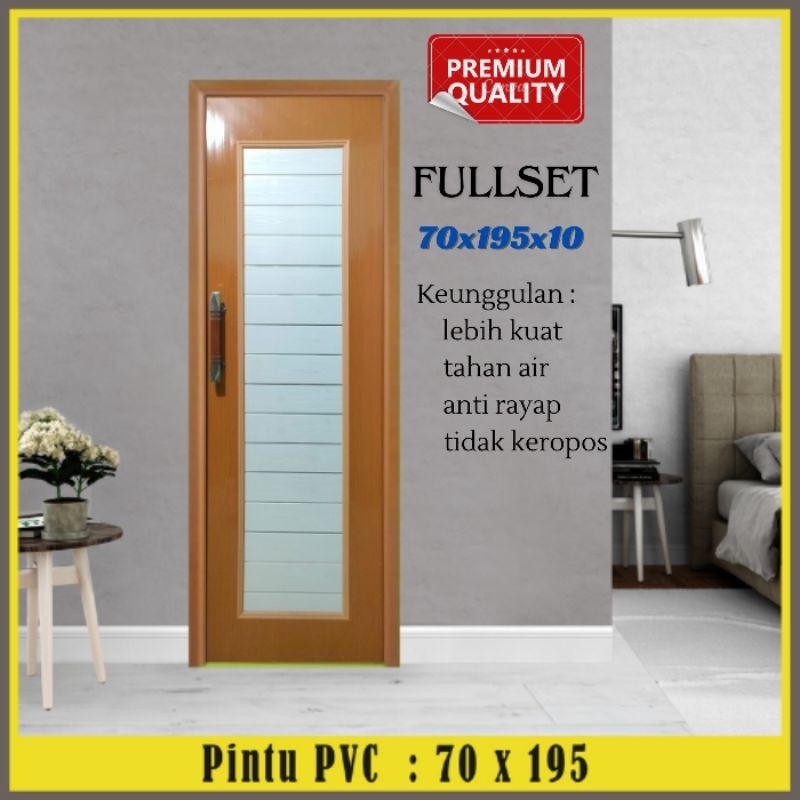 INDO DOORS Pintu Kamar Mandi PVC full panel - Minimalis & Modern