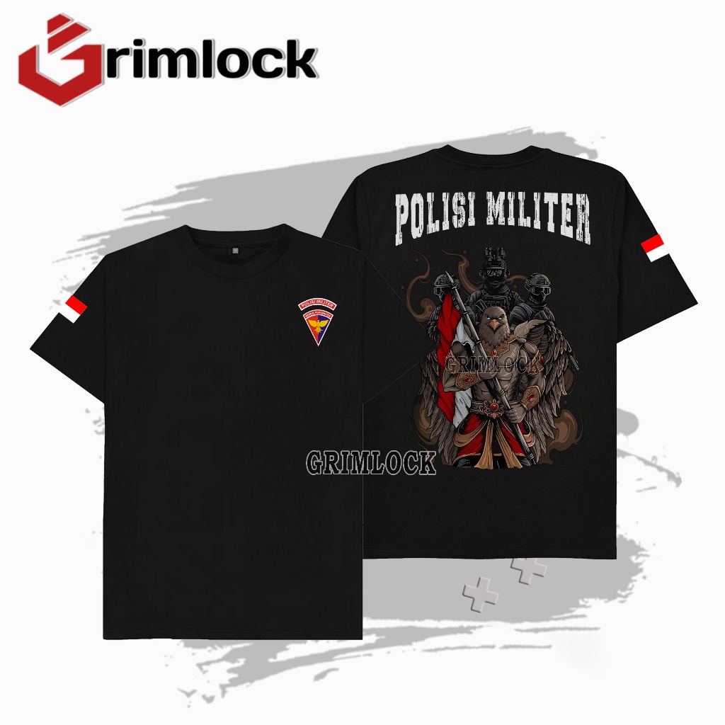 Kaos Polisi Militer / Pomau / Angkatan Udara / Tangan Pendek / Tangan Panjang