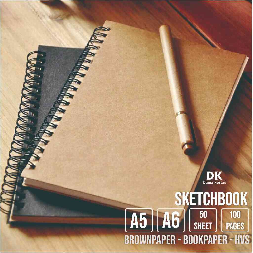 

DK Sketchbook A6 isi 100 halaman Sketch book isi 3 Warna isi 100 Page Buku Sketsa Cover vintage