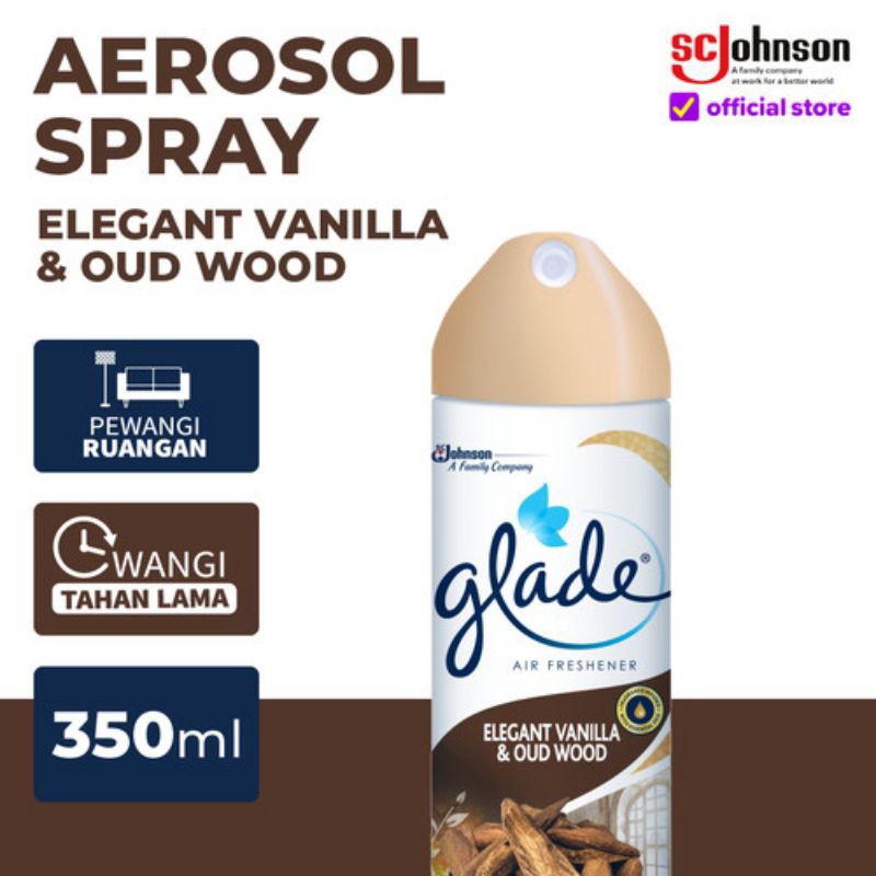 Glade Spray Elegant Vanila Owood 350ml+50ml