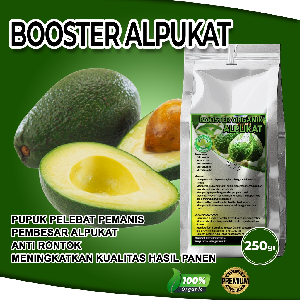 Pupuk Booster Alpukat Original Cepat Berbuah Lebat Pemicu Buah Alpukat Besar Anti Rontok