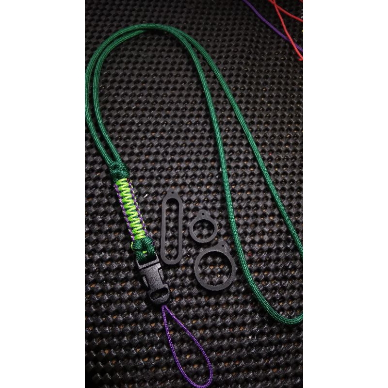 

lanyard paracord | lanyard id card | hijau ungu neon