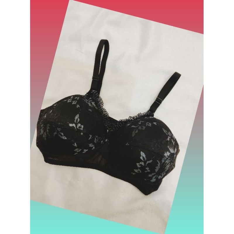 BRA/BH Wanita Dewasa Hitam Brukat Renda Busa size 36