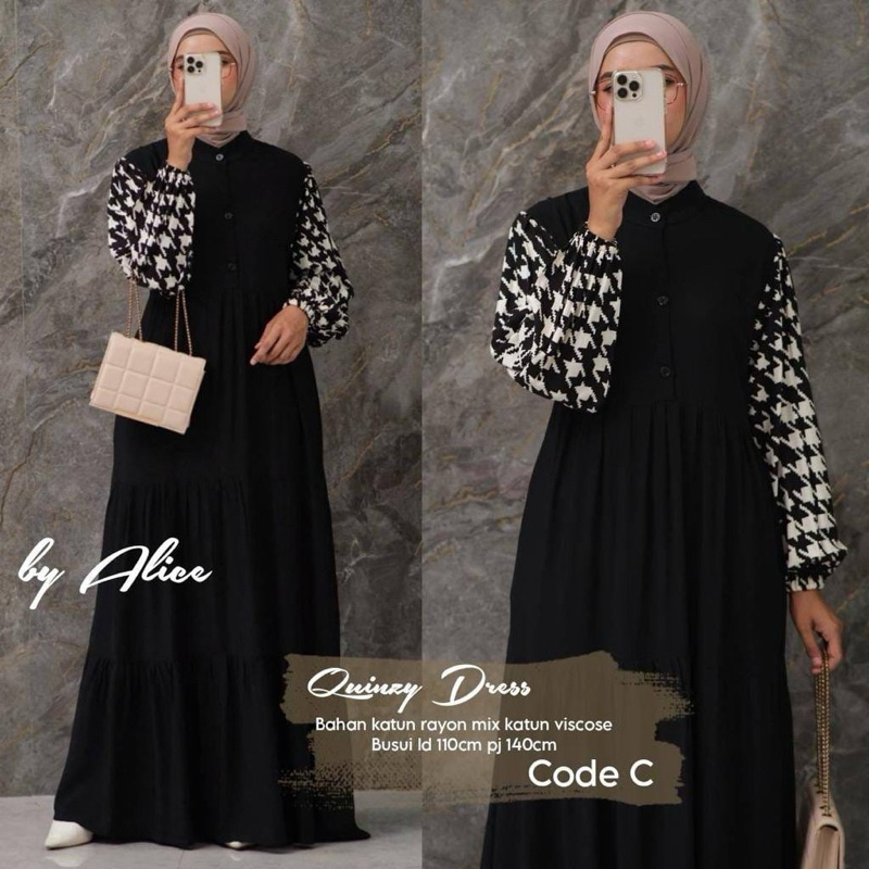 QUINZY DRESS GAMIS CANTIK BY ALICE