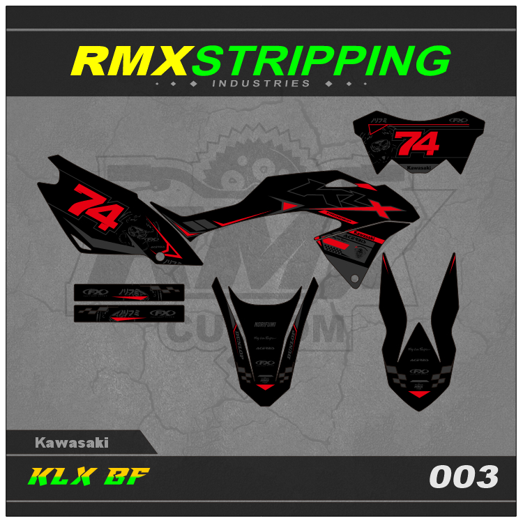 STRIPPING KLX 150 BF (003) STICKER STIKER STRIPING LIS VARIASI SE EXTREME EXTRIM 2016 2017 2018 2019