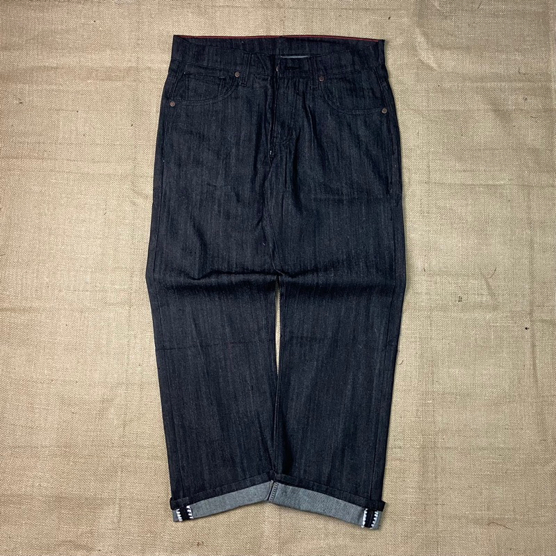 Celana Jeans Panjang Pria Gombrong - Denim Pants Black Jazz Selvedge