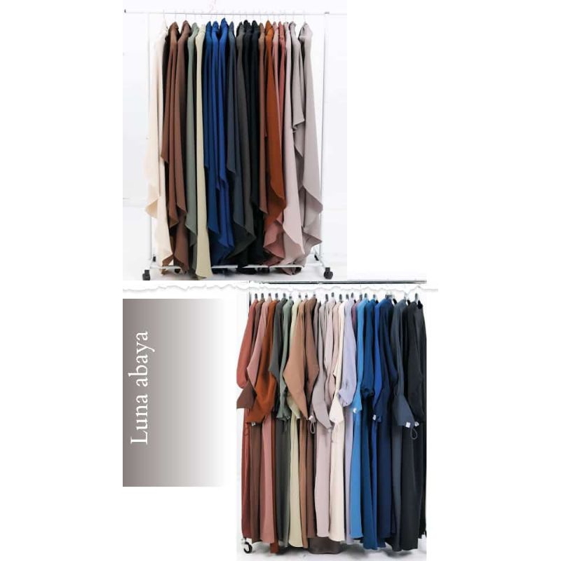 LUNA ABAYA CARAMEL NOA KHIMAR BLACK  PERFECT ELMADINA BAHAN MINA BY SULTAN