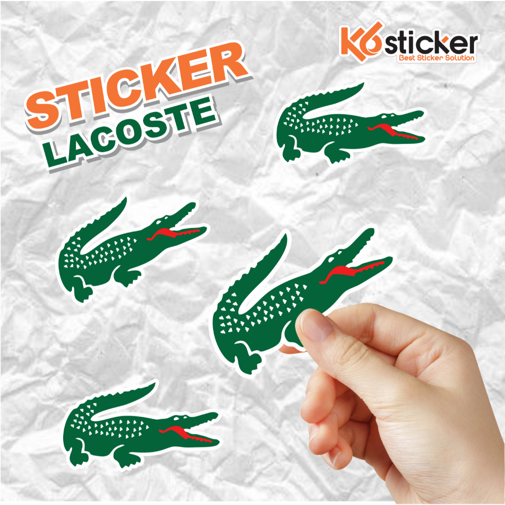

Stiker Logo Brand Anti Air Vinyl Sticker Lacoste Notebook Hp Koper Tumblr