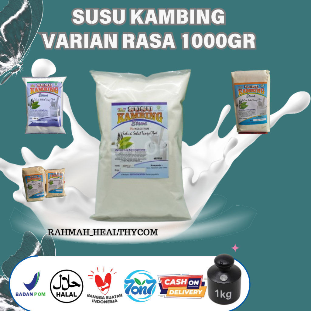 

Susu Kambing Etawa Bubuk Rasa-Rasa 1000gr/1KG